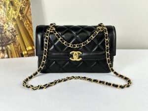 IMG_5509 Chanel 25P Black Lambskin Flap Bag.