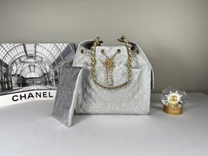 IMG_5809 Chanel 25S Silver Caviar Medium 25 Bag