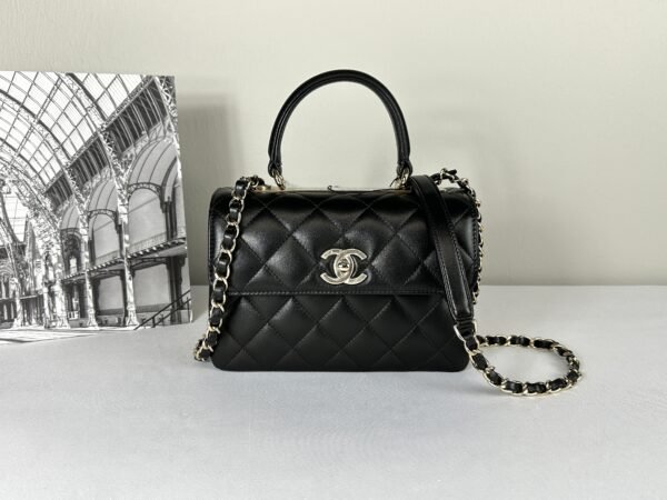 Chanel 25S Black Lambskin Mini Trendy CC