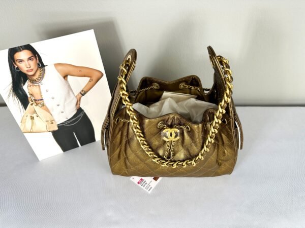 Chanel 25A Dark Gold Caviar Small 25 Bag