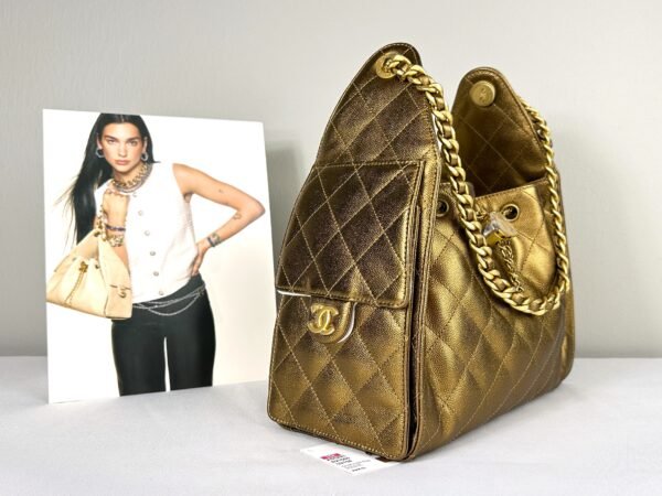 Chanel 25A Dark Gold Caviar Small 25 Bag