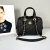 Chanel 25A Black Caviar Small CC Travel Bag