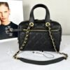 Chanel 25A Black Caviar Small CC Travel Bag