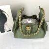 Chanel 25A Green Caviar Small 25