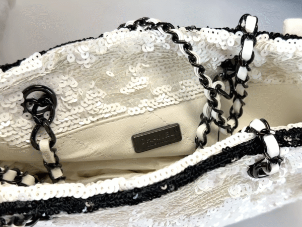 Chanel Super Rare Panda Sequins Tote Bag (15"x 11.5"x 2")