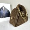 Chanel 25K Dark Brown Suede Small Size 25 Hobo Bag