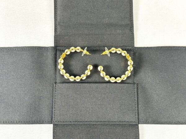 Chanel 24S Pearl Hoop Earrings