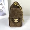 Chanel 26P Dark Brown Suede Mini 25