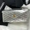 Chanel 26X Christmas Collection Silver Clutch