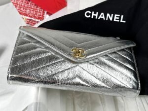 IMG_0401_副本 Chanel 26X Christmas Collection Silver Clutch