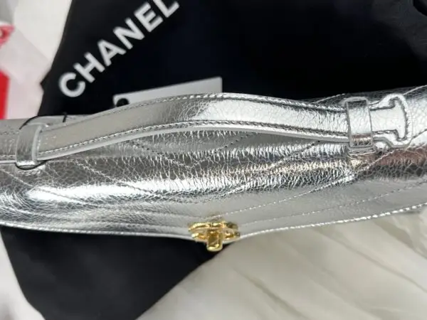 Chanel 26X Christmas Collection Silver Clutch