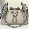 Chanel 26P Grey Caviar Mini 25 Bag with Ruthenium Hardware