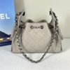 Chanel 26P Grey Caviar Mini 25 Bag with Ruthenium Hardware