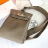 Hermès Etoupe Togo Leather Hac a Dos PM Backpack with Palladium Hardware