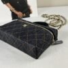 Chanel 26P Dark Blue Denim Slim Vanity with Light Gold Hardware