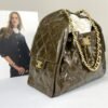 Chanel 26P Crumpled Khaki Calfskin Small 25