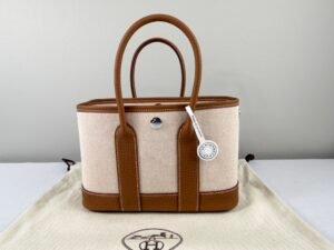 IMG_1403 Hermes Canvas Mini Garden Party with Gold Togo leather