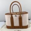Hermes Canvas Mini Garden Party with Gold Togo leather