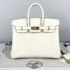 Hermès Craie Togo Leather Birkin 25 with Gold Hardware.