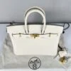 Hermès Craie Togo Leather Birkin 25 with Gold Hardware.