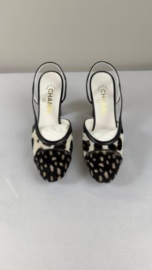 IMG_1269 Chanel 26S Pony Hair Deer Print High Heel Slingback