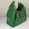 Chanel 26A Green Caviar Small 25 Hobo Bag with Shiny Gold Hardware
