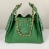 Chanel 26A Green Caviar Small 25 Hobo Bag with Shiny Gold Hardware