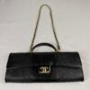Chanel 26A Black Lizard Print East West Clutch