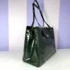 Chanel 26A Emerald Green Croc Embossed Shopping Tote