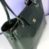 Chanel 26A Emerald Green Croc Embossed Shopping Tote