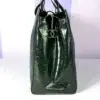 Chanel 26A Emerald Green Croc Embossed Shopping Tote
