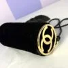 Chanel 26A Black Velvet Tassel Clutch