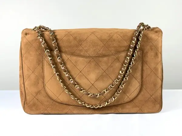 Chanel 26A Camel Suede Souplissimo Maxi Flap （Size : 16" x 10" x 5")