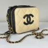 Chanel 26B Beige Caviar Neo Filigree with Chain