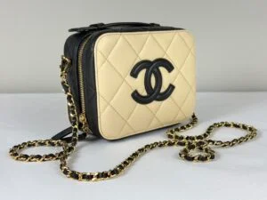 IMG_3289 Chanel 26B Beige Caviar Neo Filigree with Chain