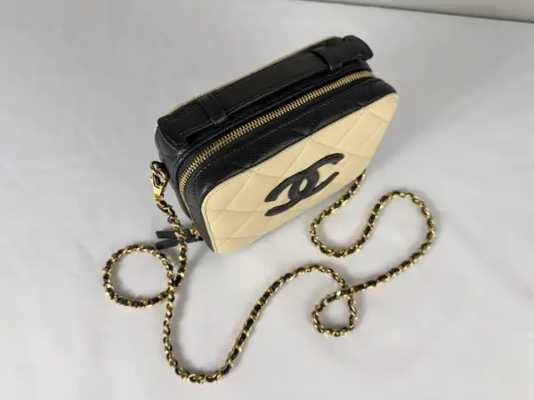 Chanel 26B Beige Caviar Neo Filigree with Chain