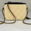 Chanel 26B Beige Caviar Neo Filigree with Chain