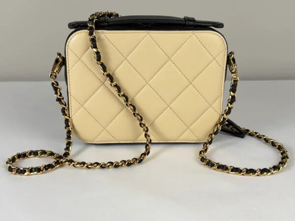 Chanel 26B Beige Caviar Neo Filigree with Chain