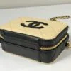 Chanel 26B Beige Caviar Neo Filigree with Chain