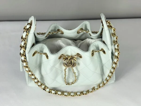 Chanel 26B Mint Caviar Mini 25 with Champagne Gold Hardware