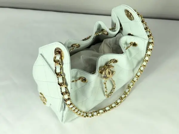 Chanel 26B Mint Caviar Mini 25 with Champagne Gold Hardware