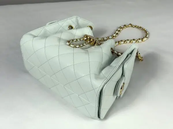 Chanel 26B Mint Caviar Mini 25 with Champagne Gold Hardware