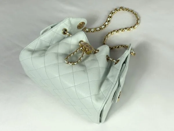 Chanel 26B Mint Caviar Mini 25 with Champagne Gold Hardware