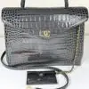 Chanel 26A Dark Grey Croc Embossed Fifth Avenue Tote
