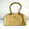 Chanel 26B Beige Suede Large Bowling Bag