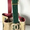 Chanel 26B Khaki Suede CC Loop Small Bucket Bag