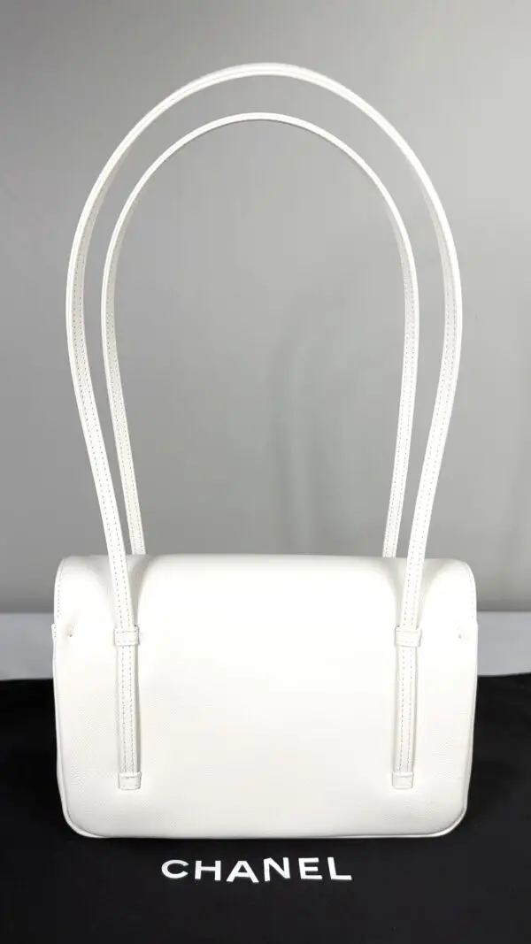 Chanel 26B White Preppy Coco Small Flap Bag