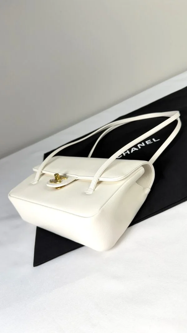 Chanel 26B White Preppy Coco Small Flap Bag