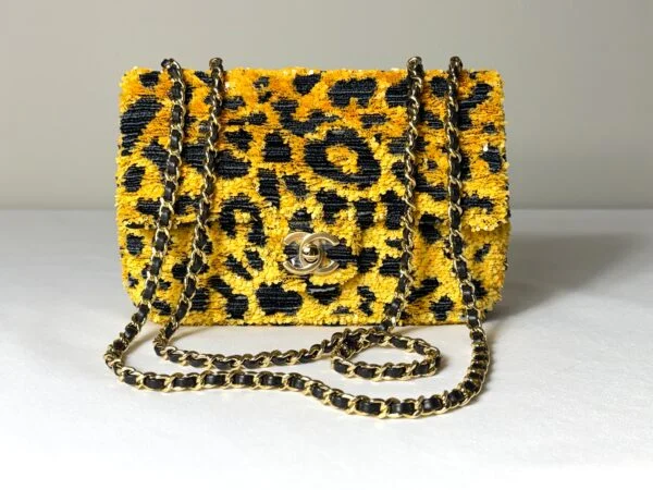 Chanel 26A Leopard Sequins Mini Flap Bag