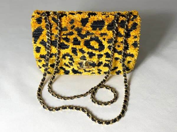 Chanel 26A Leopard Sequins Mini Flap Bag
